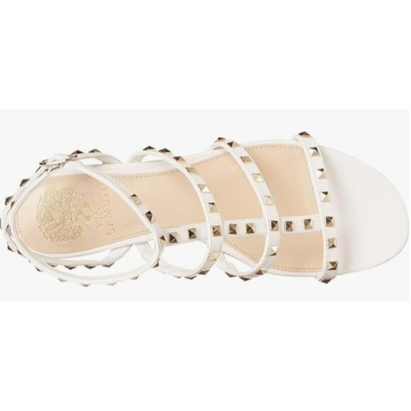 Vince Camuto Studded White Strappy Platform Sandals 7M - Picture 5 of 16